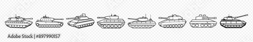 Military Tank Icon, Tank icon. Military Tank destroyer icon 