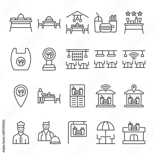 Restaurant Icon Set