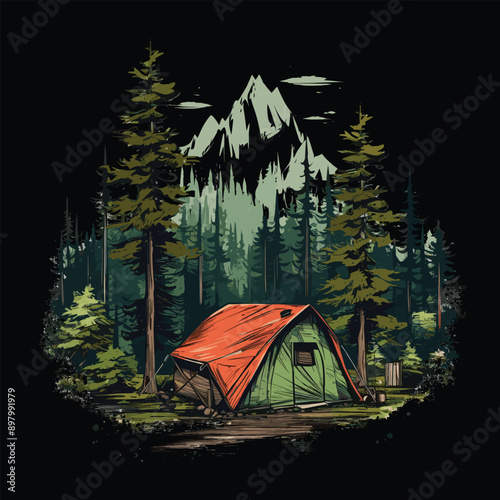 creative camping vector 