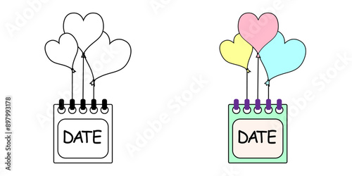 Greeting. A remarkable date. The calendar. The celebration. Illustration