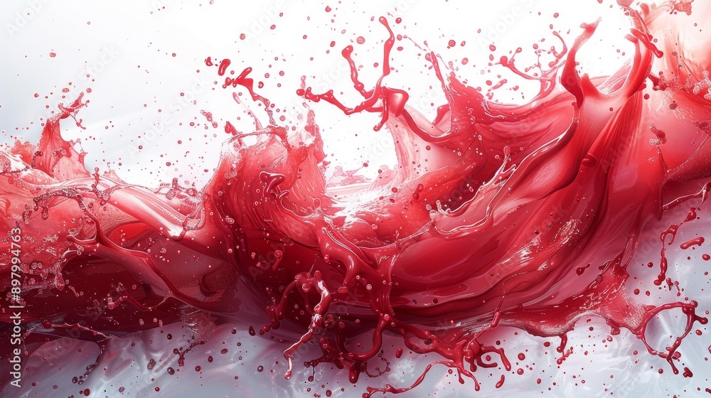Dynamic red liquid splash - generative ai Dynamic red liquid splash - generative ai