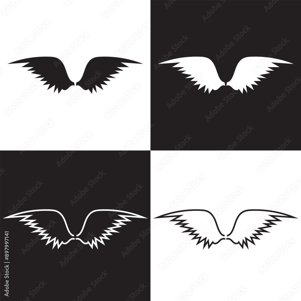 Obraz premium Angel Wings icon. Vector illustration. EPS 10