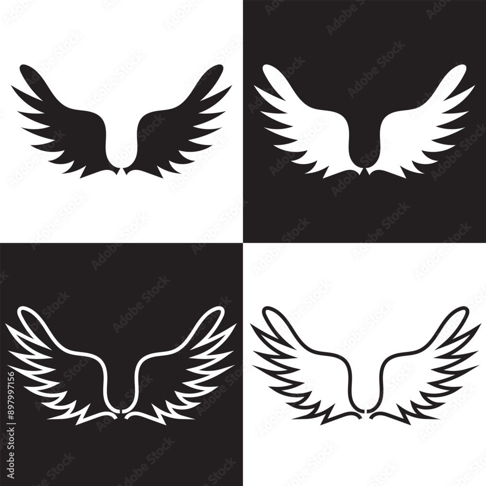 Angel Wings icon. Vector illustration. EPS 10 Angel Wings icon. Vector illustration. EPS 10