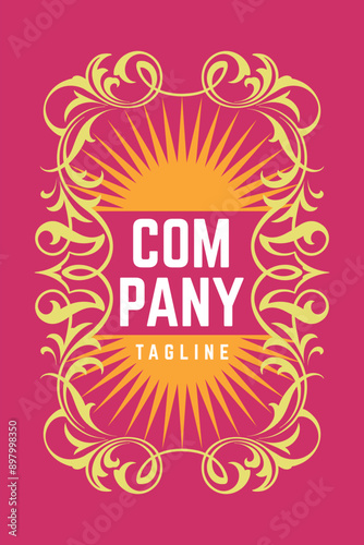 Luxury carving background design for company brand label