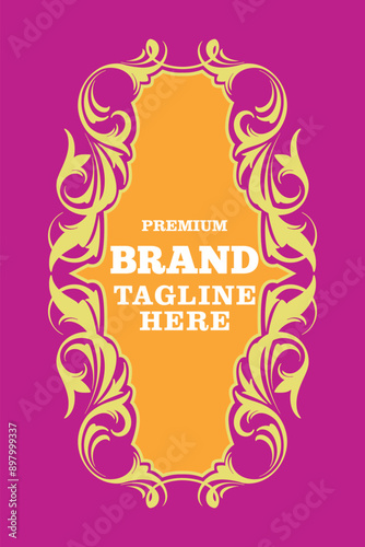 Luxury carving background design for company brand label