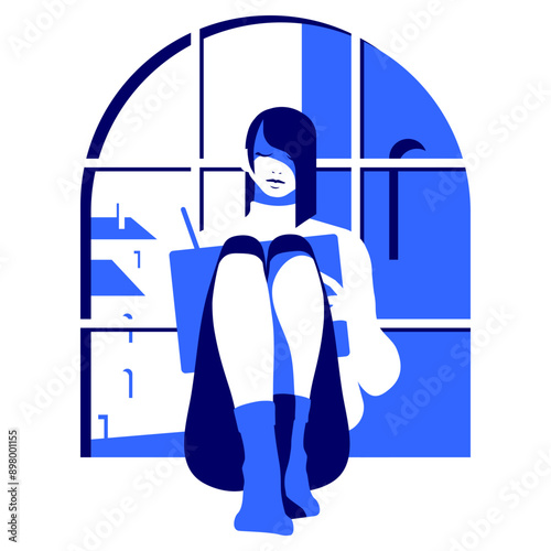 Woman doing remote work