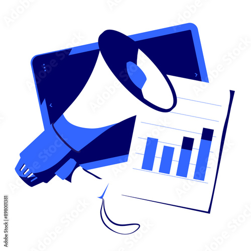 Megafon, graphic tablet and sales growth chart