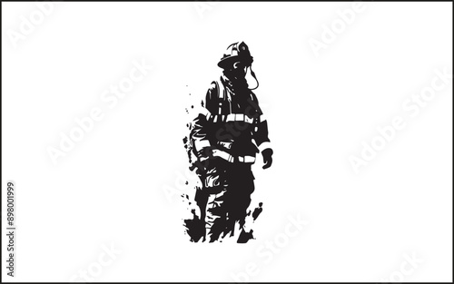 Fireman gesture silhouette. Good use for symbol, logo, web icon, mascot, sign, or any design you want. accident, emblem, emergency, firefighters, extinguishing, emergency exit, lifestyles, protective 