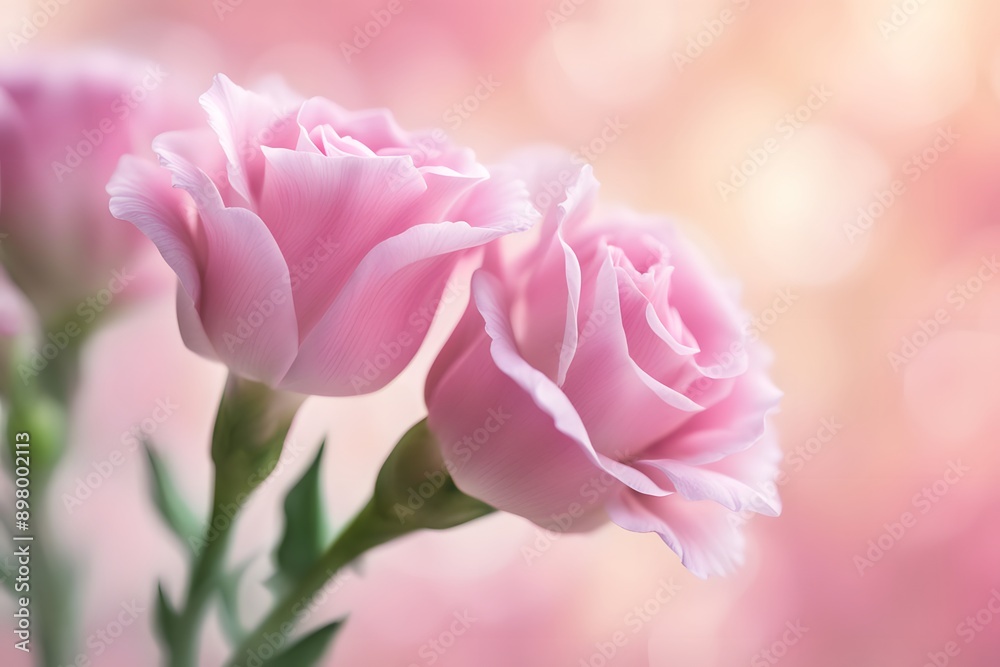 Lisianthus flower bokeh background, AI generated Lisianthus flower bokeh background, AI generated