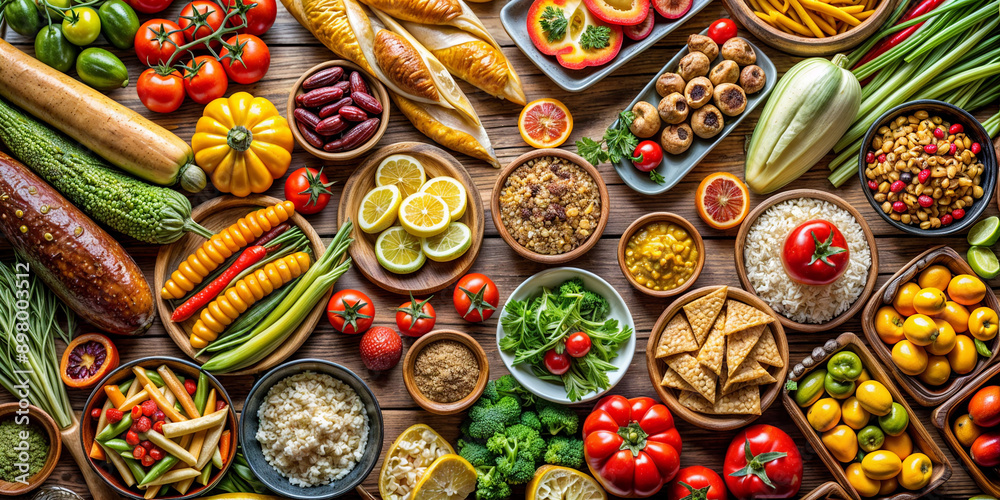 food, dishes, variety, vegetables, food, dishes, variety, vegetables,