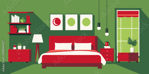 Chic Light Bedroom Decor Featuring Double Bed and Matching Tables