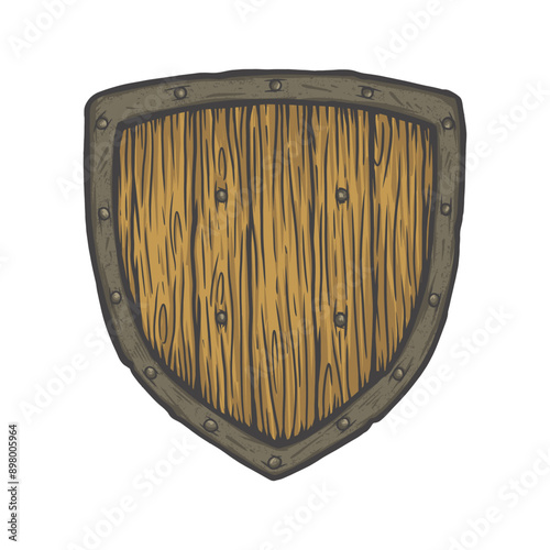old wooden shield