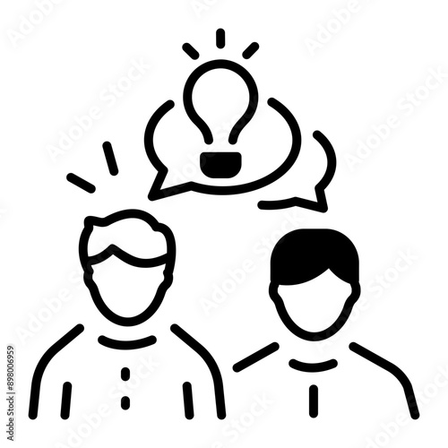 An outline style icon of ideology 