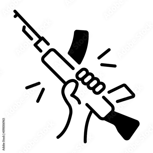 A line style icon of insurrection