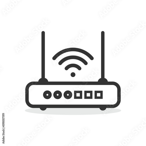 Wifi router icon isolated flat style vector illustration.