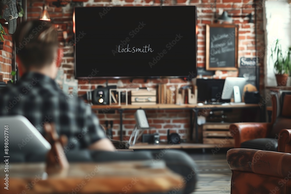 Locksmith Office Theme Template Generative Illustration