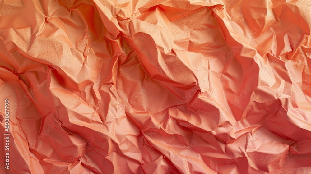 Fototapeta premium The image is of a piece of orange paper with a crumpled texture