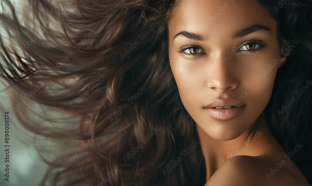 Naklejka premium graphic advertising images focusing on beauty and hair