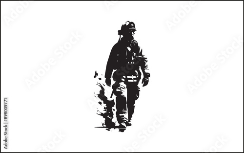 Fireman gesture silhouette. Good use for symbol, logo, web icon, mascot, sign, or any design you want. accident, emblem, emergency, firefighters, extinguishing, emergency exit, lifestyles, protective 
