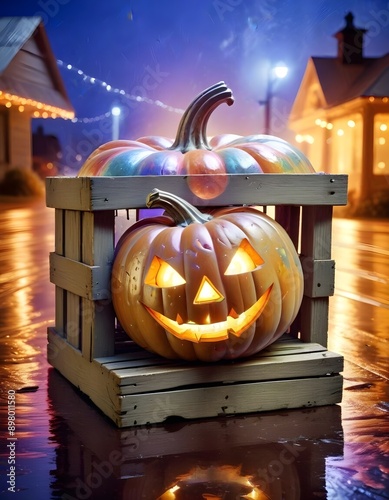 Halloween symbol smiling pumpkin