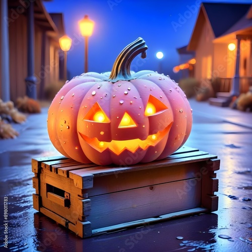 Halloween symbol smiling pumpkin