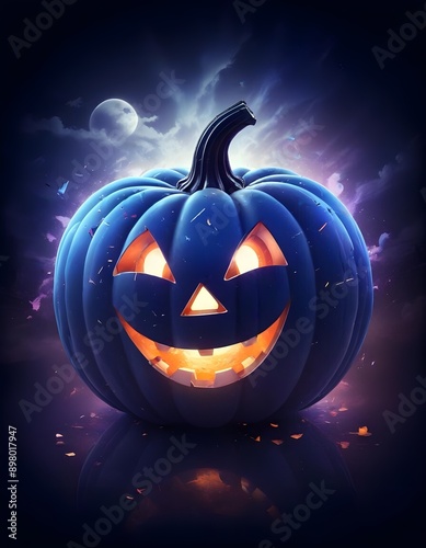 Halloween symbol smiling pumpkin
