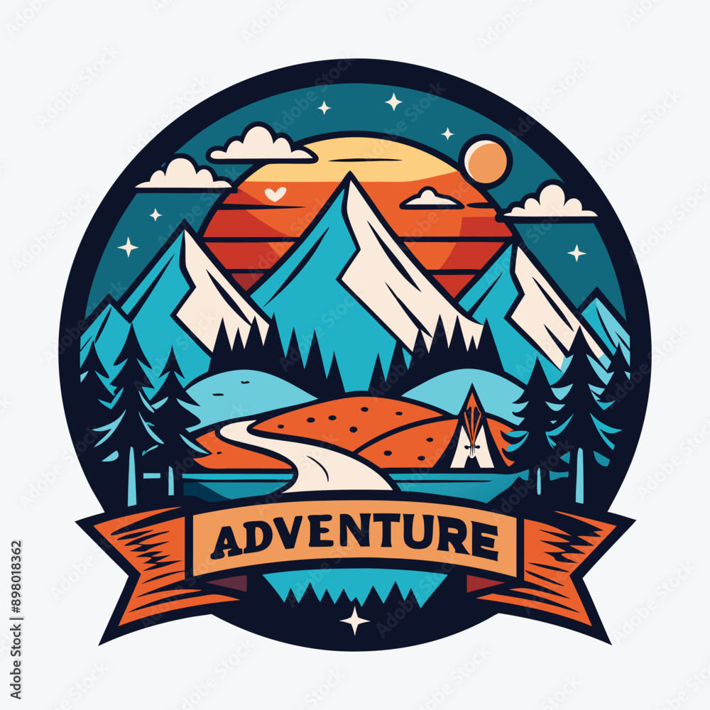 Fototapeta premium adventure t-shirt design