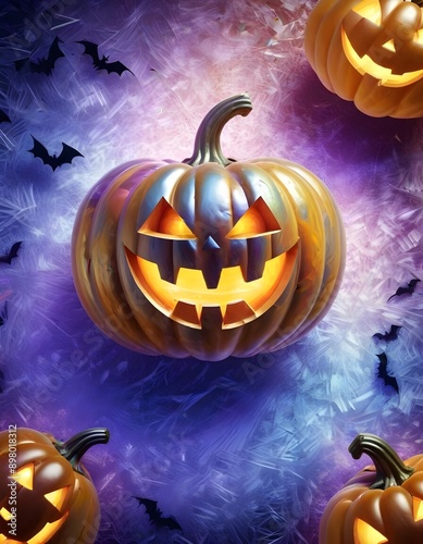 Halloween symbol smiling pumpkin