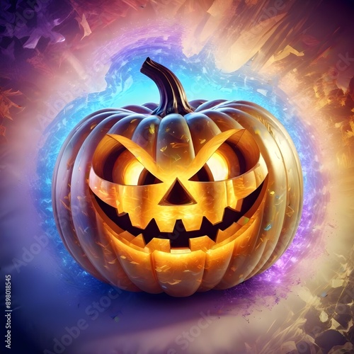 Halloween symbol smiling pumpkin