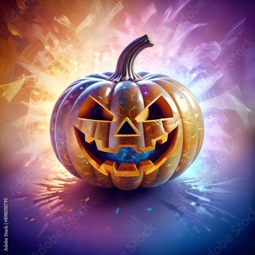 Halloween symbol smiling pumpkin