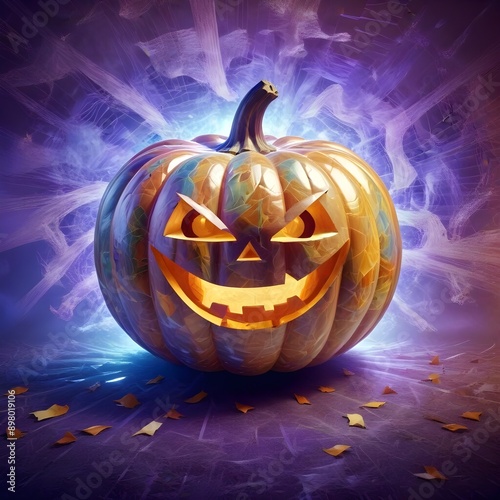Halloween symbol smiling pumpkin