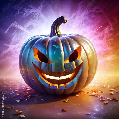 Halloween symbol smiling pumpkin
