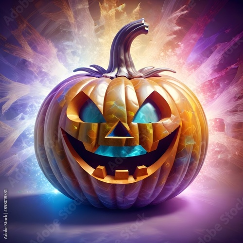 Halloween symbol smiling pumpkin