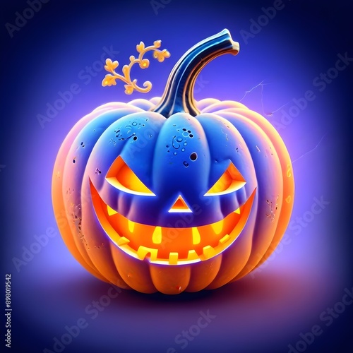 Halloween symbol smiling pumpkin