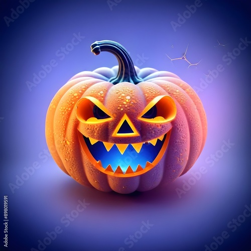 Halloween symbol smiling pumpkin