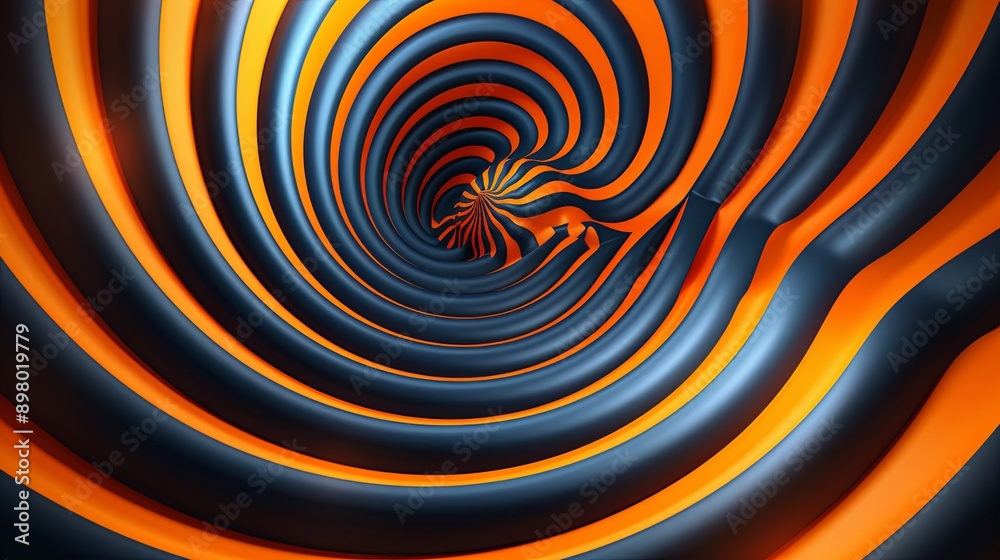 orange spiral pattern that forms optical illusion, drawing viewers into its center. Design is perfect for adding touch of modern sophistication to digital designs, wallpapers. orange spiral pattern that forms optical illusion, drawing viewers into its center. Design is perfect for adding touch of modern sophistication to digital designs, wallpapers.