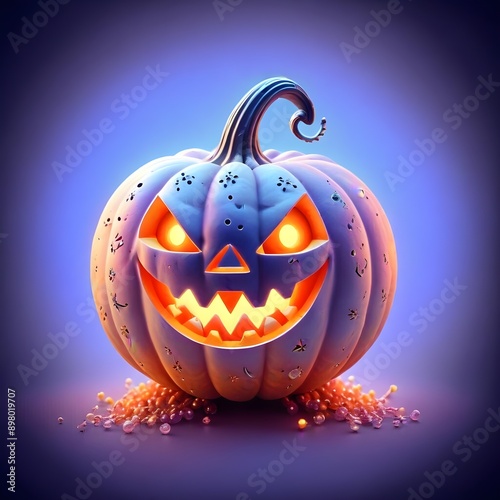 Halloween symbol smiling pumpkin