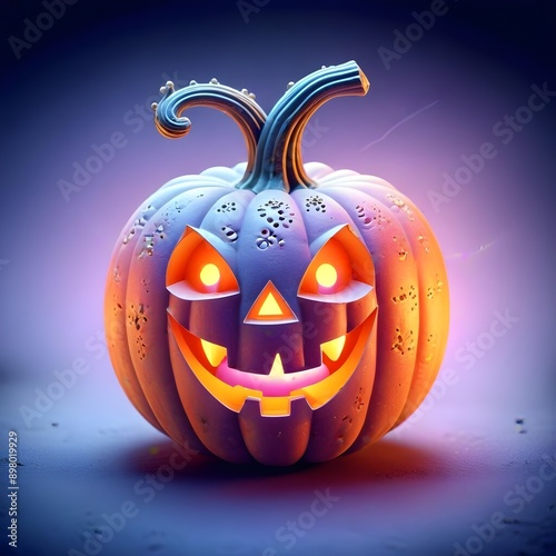 Halloween symbol smiling pumpkin