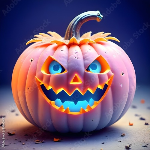 Halloween symbol smiling pumpkin