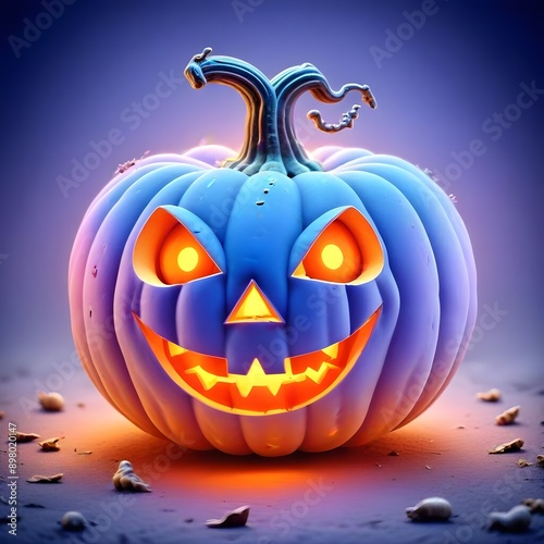 Halloween symbol smiling pumpkin