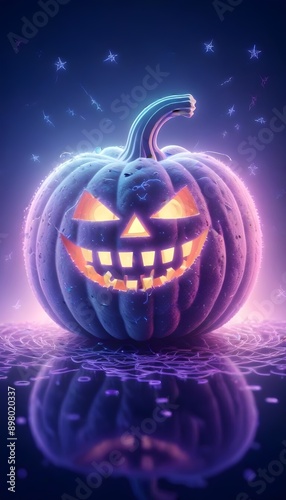 Halloween symbol smiling pumpkin