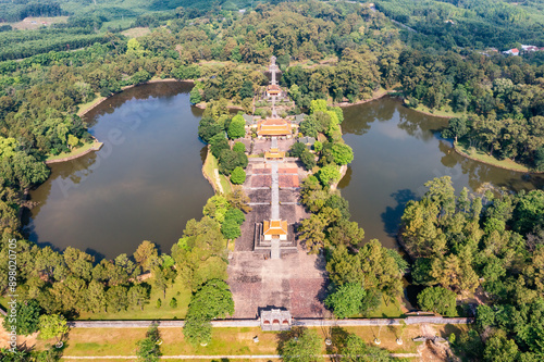 Minh Mang tomb near the Imperial City with the Purple Forbidden City within the Citadel in Hue, Vietnam.