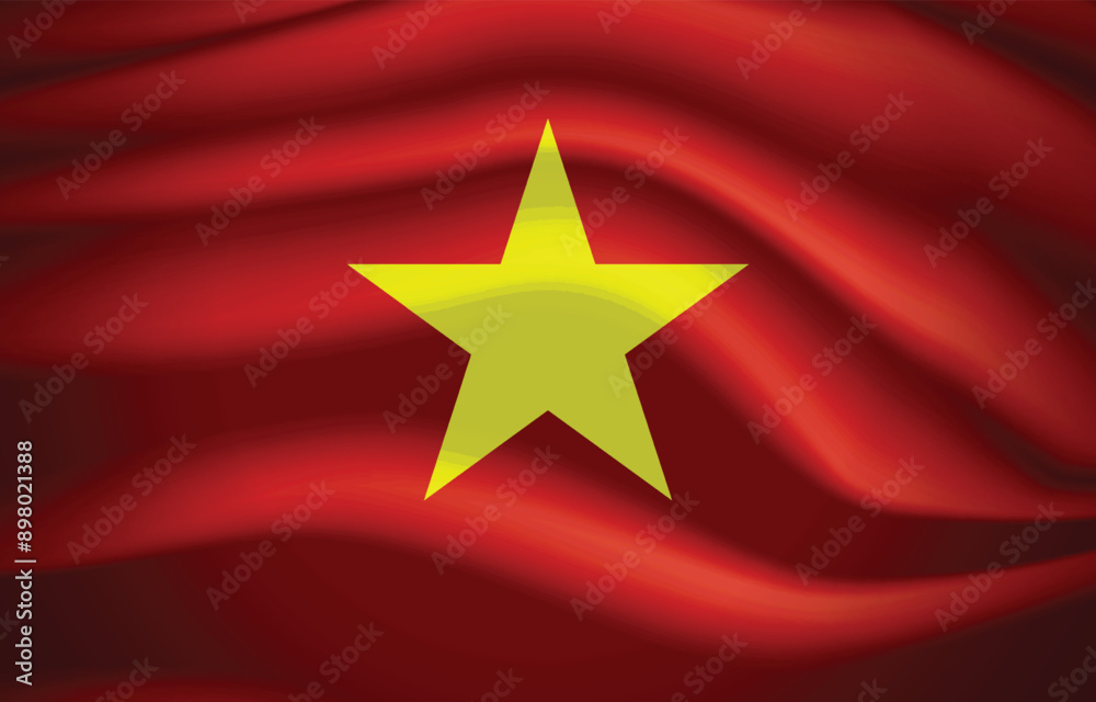 Background of Vietnam Flag with Satin Texture Background of Vietnam Flag with Satin Texture