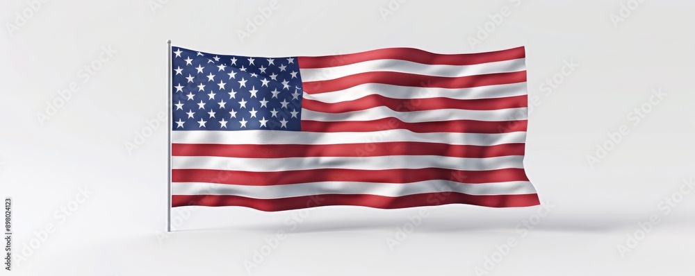 A vibrant American flag waving against a neutral backdrop, showcasing the iconic stars and stripes in red, white, and blue. A vibrant American flag waving against a neutral backdrop, showcasing the iconic stars and stripes in red, white, and blue.