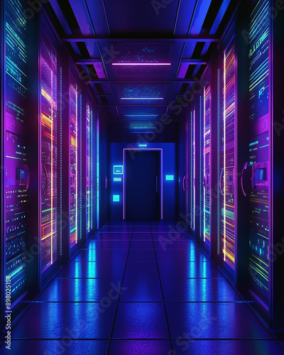 Neon Server Room photo