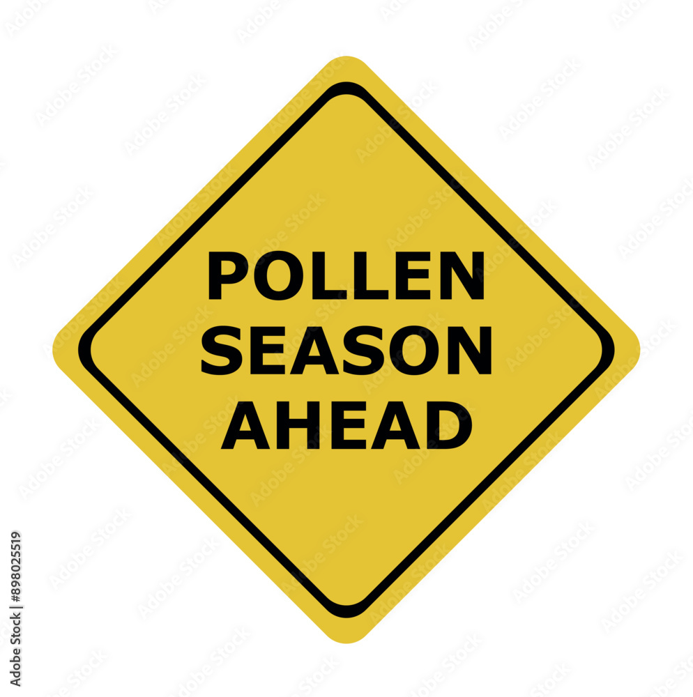 YELLOW pollen season ahead vector icon sing.eps YELLOW pollen season ahead vector icon sing.eps