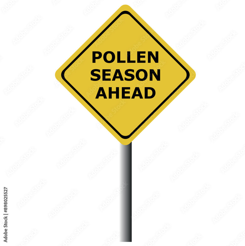 YELLOW pollen season ahead vector icon sing.eps YELLOW pollen season ahead vector icon sing.eps