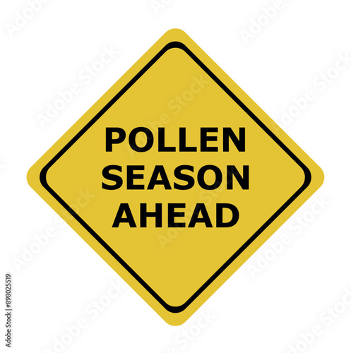 YELLOW pollen season ahead vector icon sing.eps