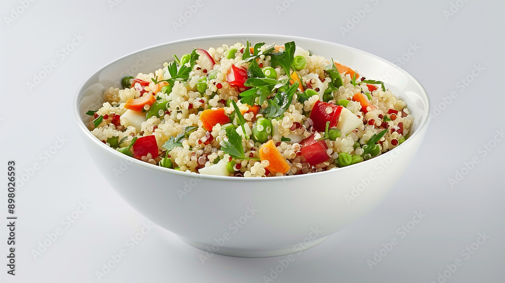 Healthy Quinoa Salad | Cooked Quinoa, Vegetables, Herbs, and Light Vinaigrette | High-Resolution Adobe Stock Photo | Perfect for Culinary Publications and Food Blogs Healthy Quinoa Salad | Cooked Quinoa, Vegetables, Herbs, and Light Vinaigrette | High-Resolution Adobe Stock Photo | Perfect for Culinary Publications and Food Blogs