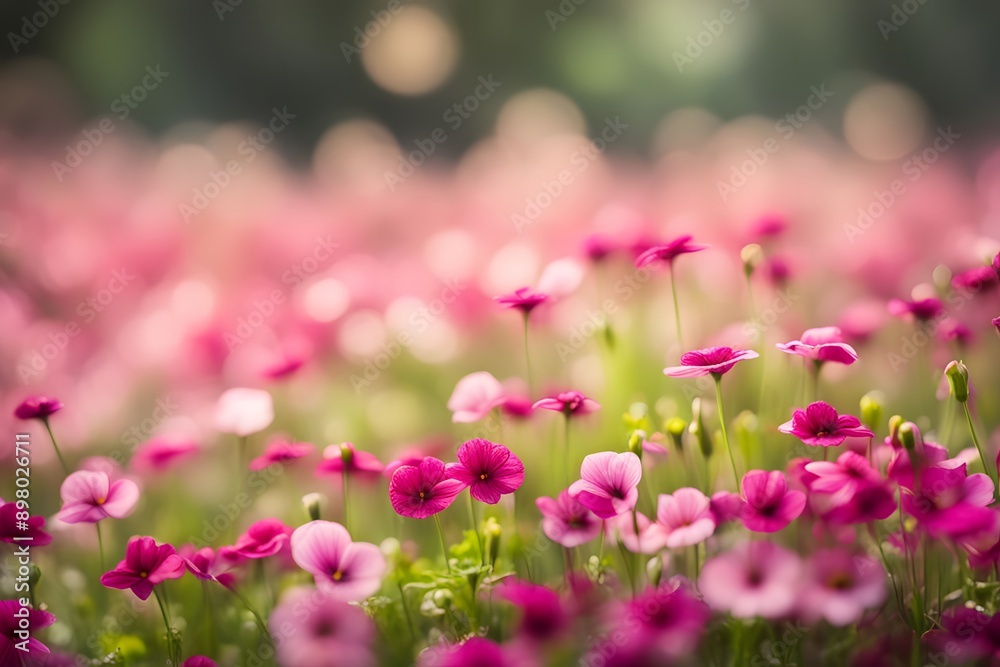 Million bells flower bokeh background, AI Generated Million bells flower bokeh background, AI Generated